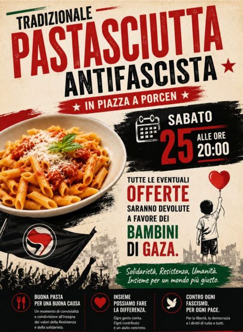 Pastasciutta antifascista a Porcen!