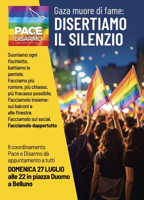 Gaza muore di fame: disertiamo il silenzio!