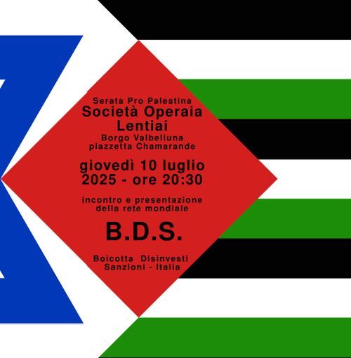 per Palestina / per Gaza - incontro con BDS - Italia - rete mondiale Boicottaggio, Disinvestimento e Sanzioni