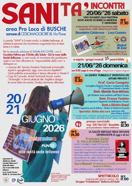 SANIta' INCONTRI: due giorni di approfondimenti e comunità a difesa della Sanità pubblica 