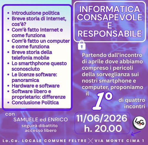 Informatica consapevole e responsabile: incontro 1 di 4