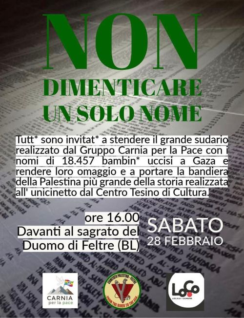 NON DIMENTICARE UN SOLO NOME!