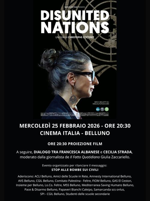 Disunite nations. Proiezione del film e a seguire dialogo con Francesca Albanese e Cecilia Strada