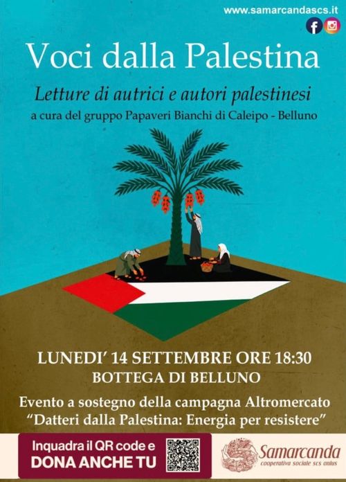 Voci della Palestina, letture di autrici ed autori palestinesi